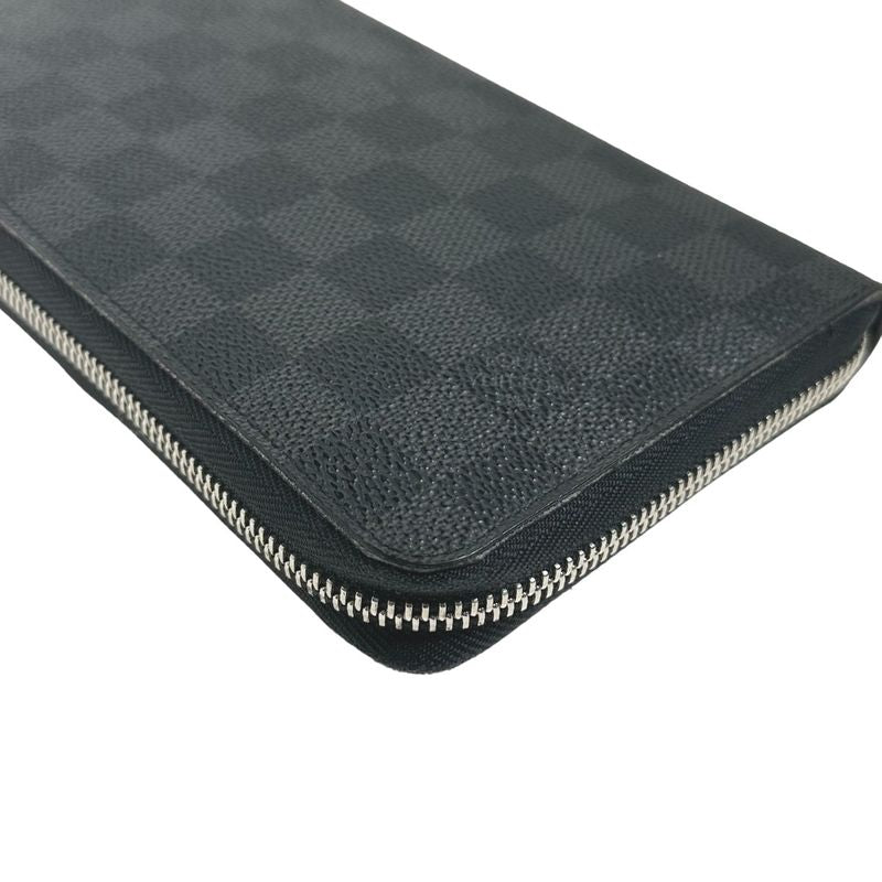 Louis Vuitton N63077 Damier Graphite Round Zipper Zippy Organizer Long Wallet