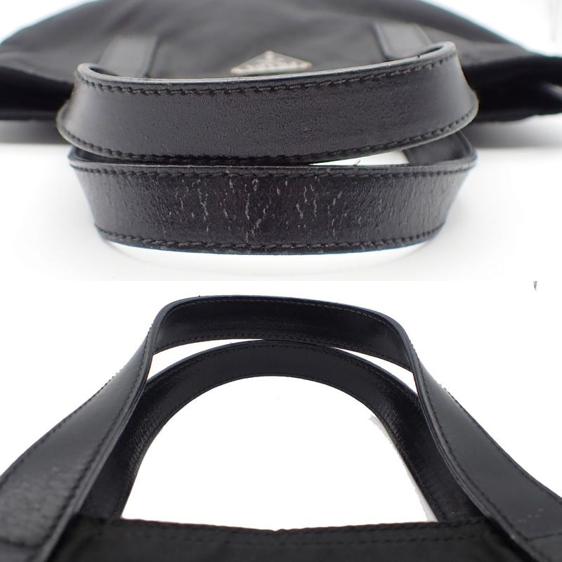 Prada Handbag Nylon Leather Logo 67ka722