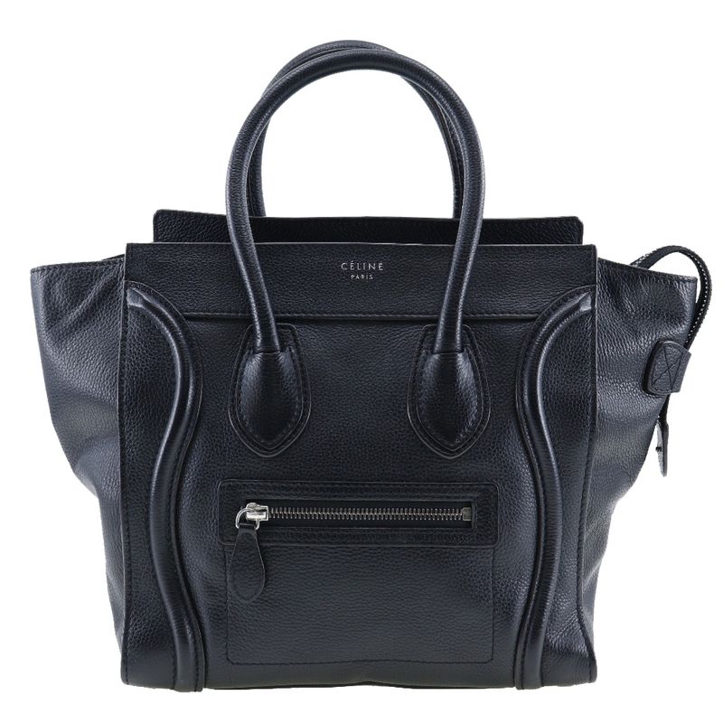 Celine Luggage Micro Shopper 167793 Calf Black Ladies Handbag