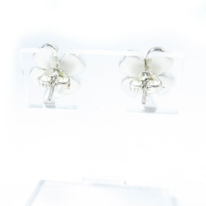 CHANEL Clover Back Logo Accessory Earrings (for Both Ears) Sv925 Silver Weight