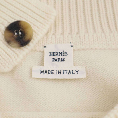 Hermes 24aw Asymmetrical Cashmere Knit Dress 4h2541d1 Ivory 36