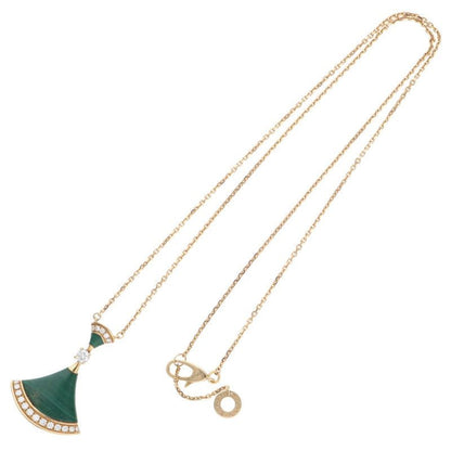 Bulgari Diva Dream 351143 18K Yellow Gold Diamond And Malachite Necklace Ladies