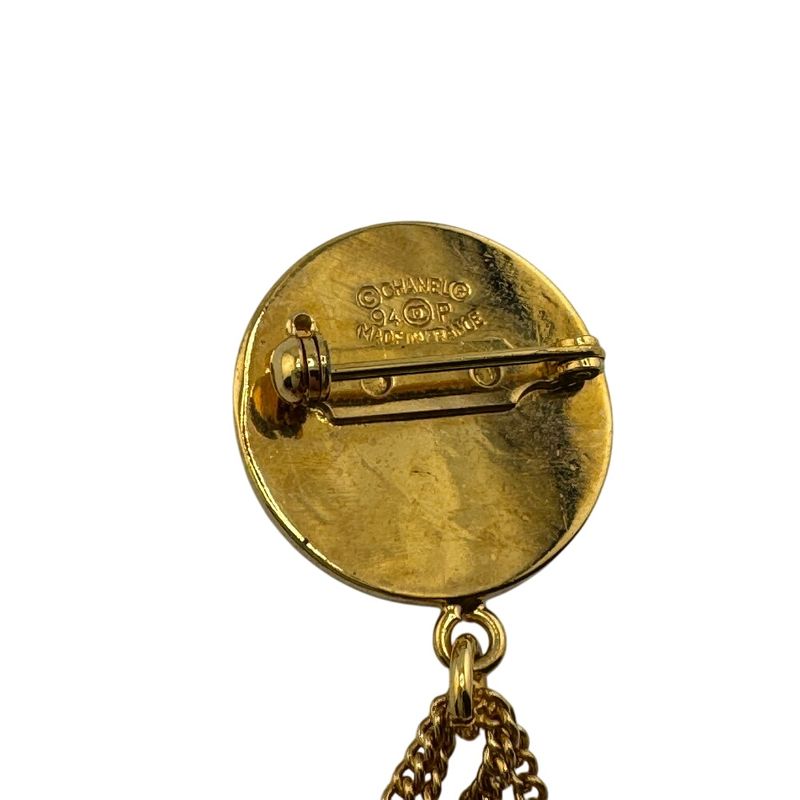Chanel Matelasse 94P Coco Brooch Gold Ladies