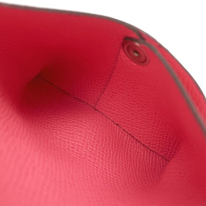 Hermes Coin Case Bastia Vaux Epson Rose Azalea Silver Hardware Coin Purse