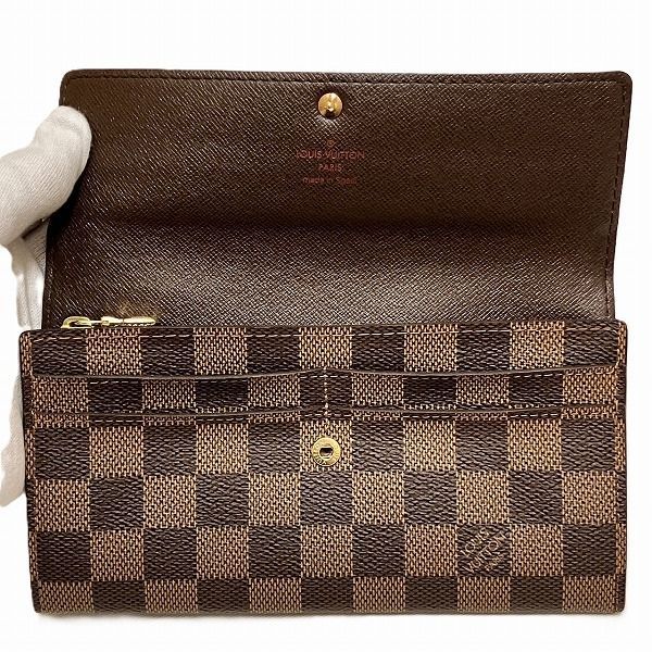 Louis Vuitton Damier Portefeuille Sarah N61734 Long Wallet Bifold Wallet Unisex