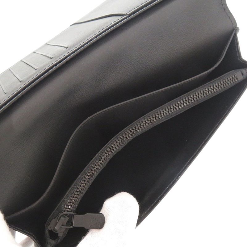 Louis Vuitton Portefeuille Brazza Monogram Shadow M62900 IC Chip Noir Black