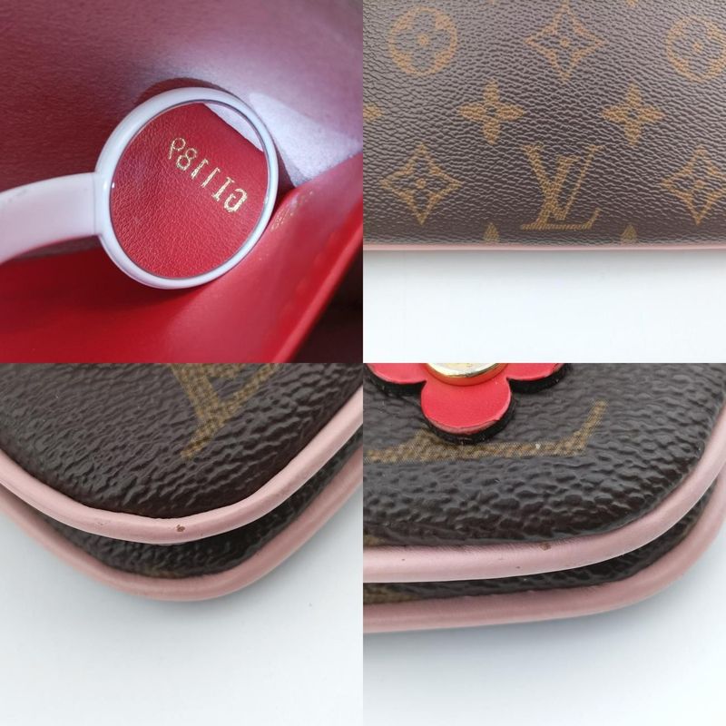 Louis Vuitton Pochette Double Zip Blooming Flower Monogram /brownish And Multi