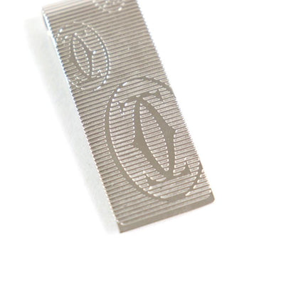 Cartier Happy Birthday 2C Decor Logo Engraved Bill Clip Billfold