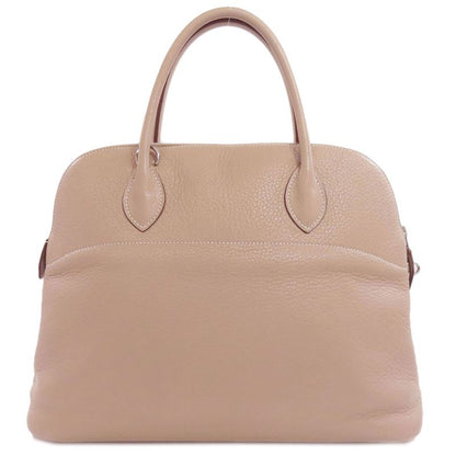 Hermes Bolide 35 Argile Silver Hardware Handbag Taurillon Cles Mance Women