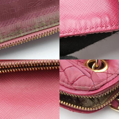 Prada Chain Quilted Flap Pink Nylon Br4965194/a