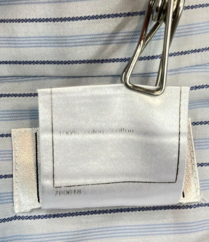 Chanel Stand Collar Stripe Shirt Women's Size 36 (S) Chanel