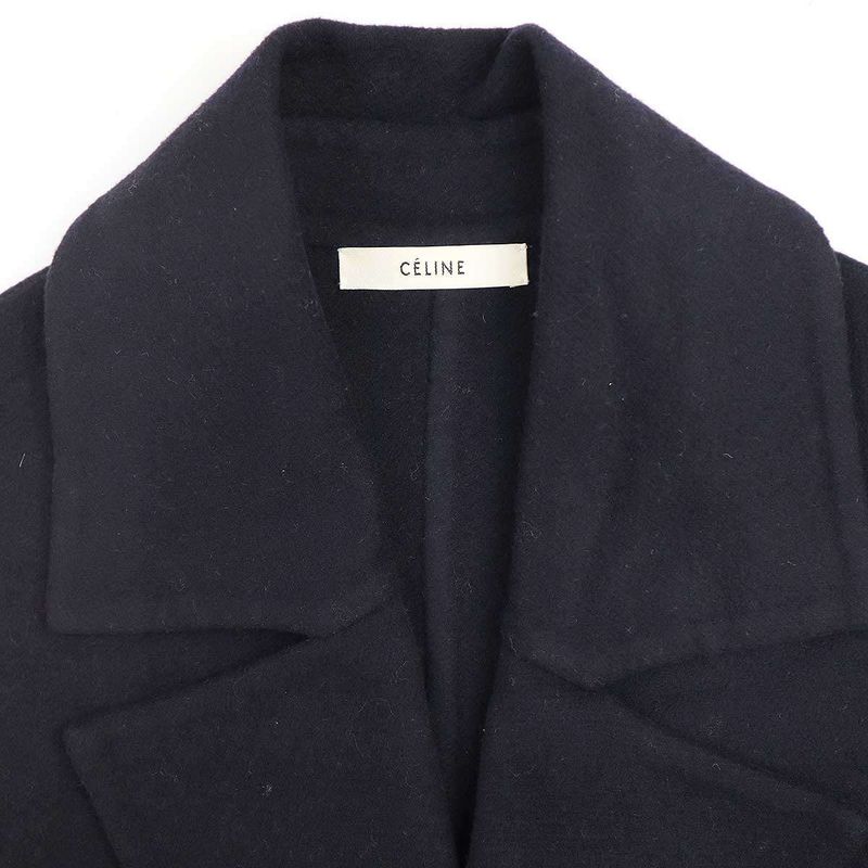 Celine by Phoebe Philo Cashmere Long Vest 2 8p40 6700 Navy 36