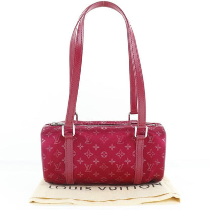 Louis Vuitton Little Papillon M92353 Monogram Satin Red Th0092 Ladies Handbag