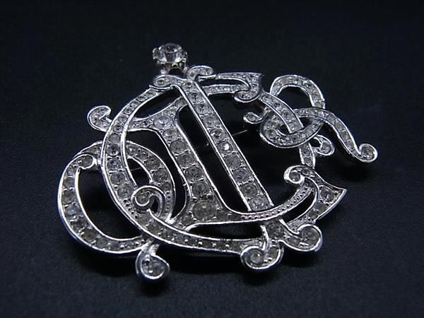 Christian Dior Christian Dior Rhinestone Pin Brooch Pin Badge