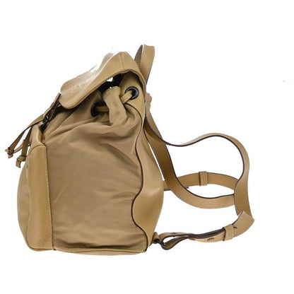 Prada Backpack Nylon Leather Beige 38ka864