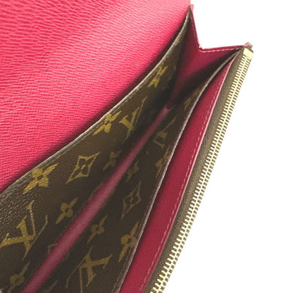 Louis Vuitton M60697 Monogram Fuchsia Portefeuille Emilie Long Wallet Louis