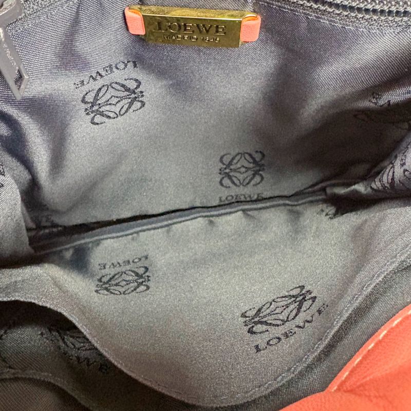 Loewe Mini Shoulder Bag Drawstring Shape Flamenco Pink Nappa Leather Anagram