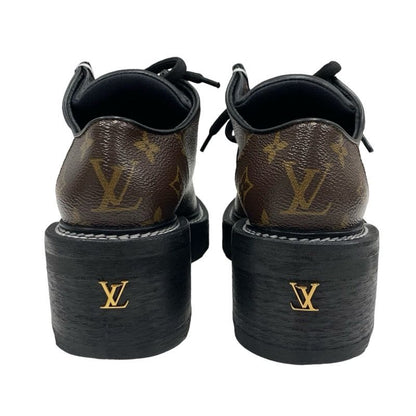 Louis Vuitton Bobur Line Monogram Loafer Leather Shoes Leather Brown Black