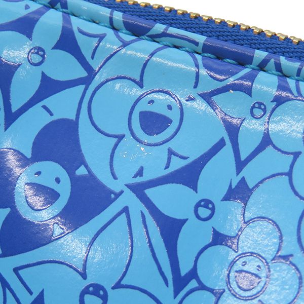 Louis Vuitton Accessory Pouch Pochette Cosmic PVC Blue Gold Hardware Takashi