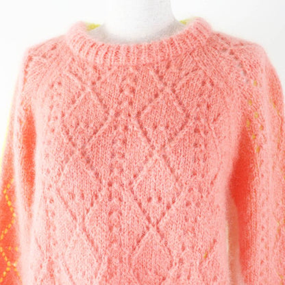 LOEWE S359y14k40 Mohair Trompe L'oeil Sweater/long Sleeve Long Knit Pullover