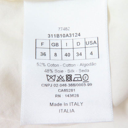 Christian DIOR 311b10a3124 Cotton Silk Off Shoulder Smock Top Ivory 40 Made In