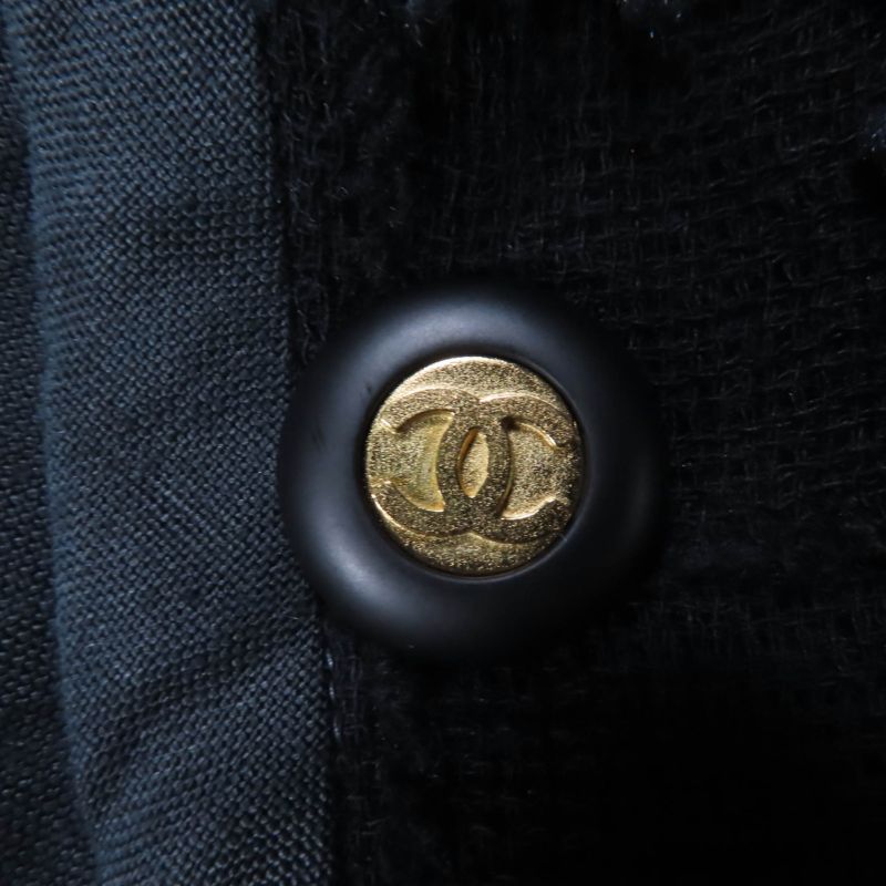 CHANEL Vintage 94P P02832 Silk Blend Linen Coco Mark Jacket And Dress