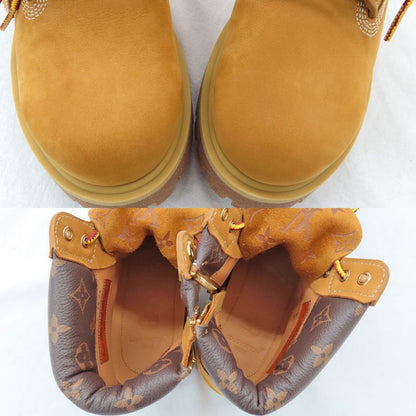 Louis Vuitton Timberland Ankle Boots 1ad750 9.5 Monogram Beige Nubuck