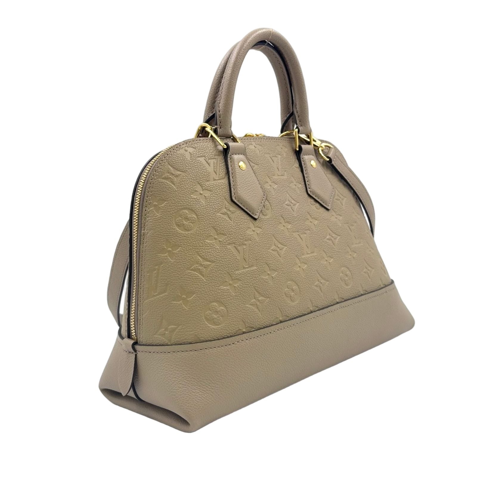 Louis Vuitton Neo Alma PM Monogram Empreinte Leather Gray Beige Handbag Gold — view 2