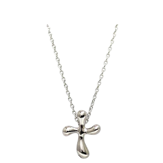 Tiffany & Co Cross Necklace Ec22790 Silver