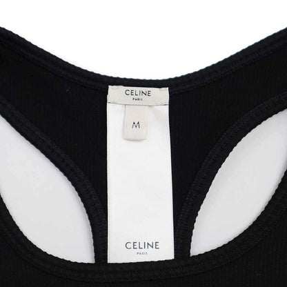 Celine Triomphe Bra Technical Jersey 2x39m547y.38no Black M