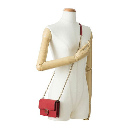 Gucci Clutch And Second Bag Shoulder Bag Dollar Calf Red