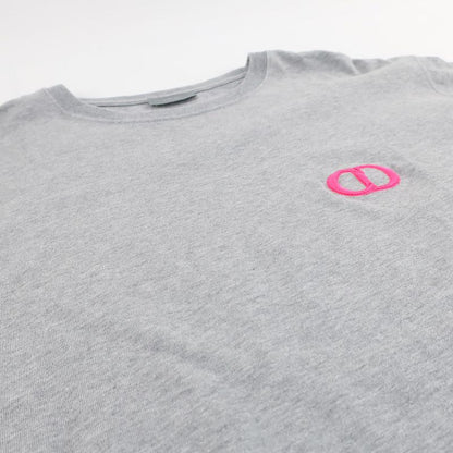 Christian Dior CD Icon T-shirt 943j605f0554 Gray Crew Neck Embroidery