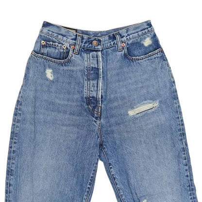 Gucci Denim Pants Damaged Processing 27 Size Light Blue Women's Apparel