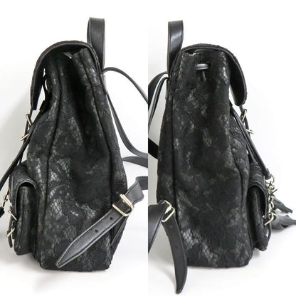 Saint Laurent Rucksack Festival Backpack 421943 Lace Black Fringe
