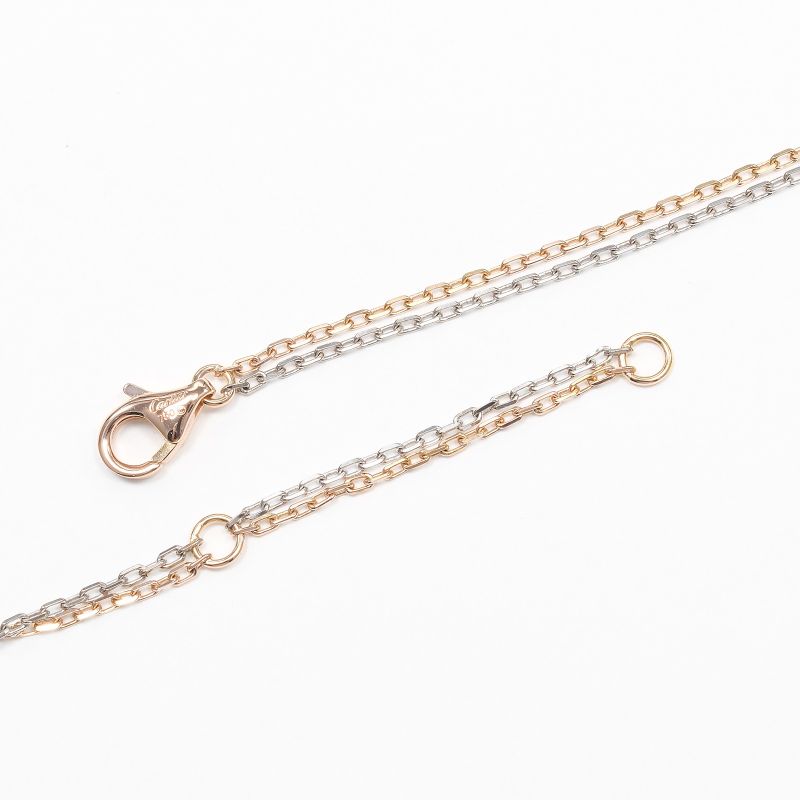 Cartier Love Three Hoops 18K Pink Gold X 18K White Gold X Diamonds Ladies 8.8g