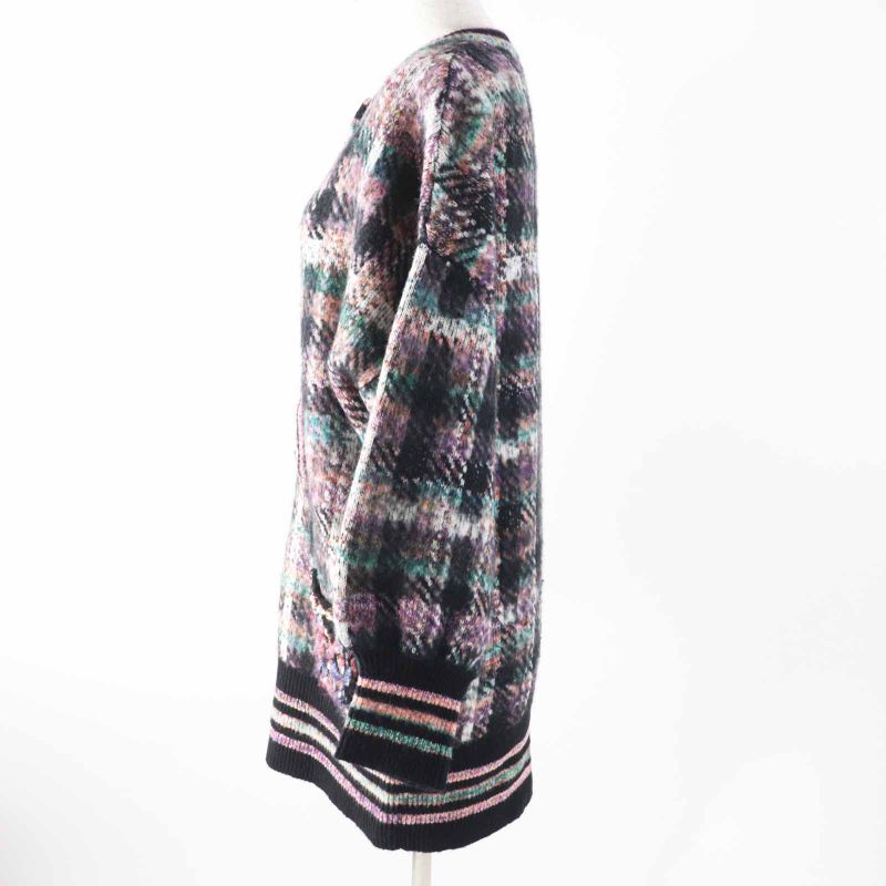 CHANEL P72935 Cashmere Silk Blend Gripore Button MIX Knit Tunic/dress Multi 36