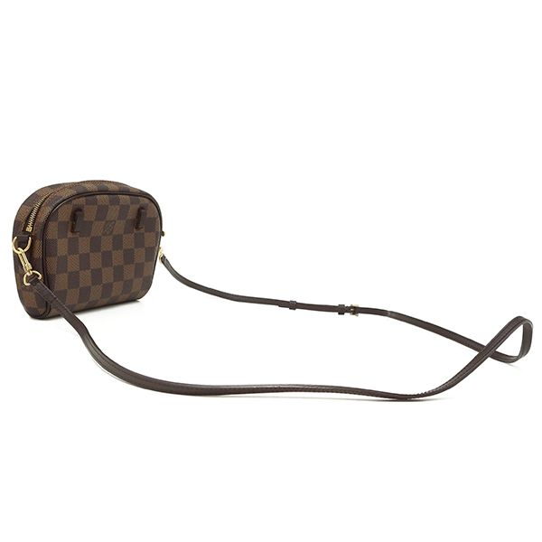 Louis Vuitton Shoulder Bag Pochette Ipanema Damier Canvas Damier Ebene Gold