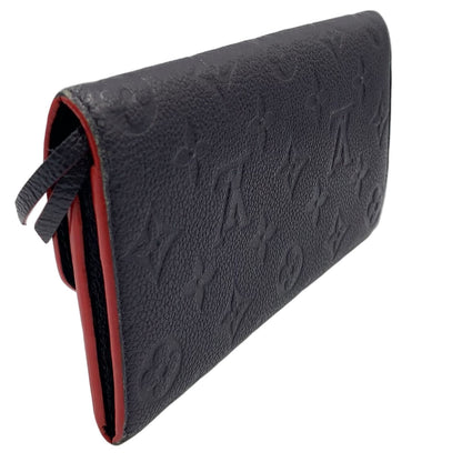 Louis Vuitton Portefeuille Emily Monogram Empreinte Enabled Leather Navy Wallet — view 2