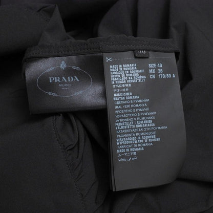 Prada Blouse Size 40 Belted Cubic Sleeve Shirt Black 20251009 Ra6259