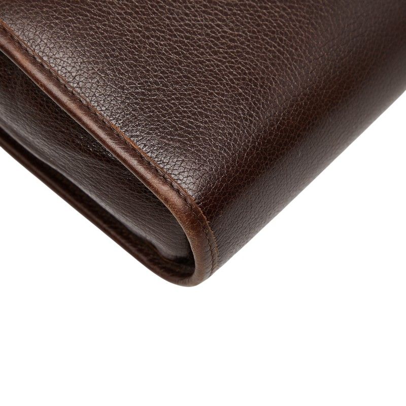 Dior CD Logo One Shoulder Bag Brown Leather Women's Dior