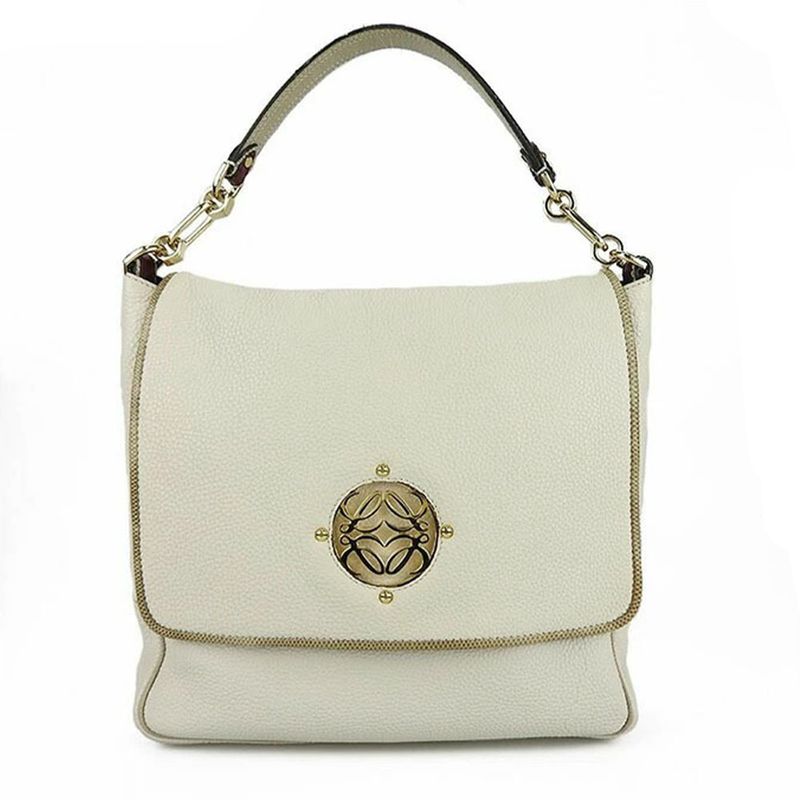 Loewe Shoulder Bag Miami 374.96.623 White - Gold Hardware One Shoulder Women