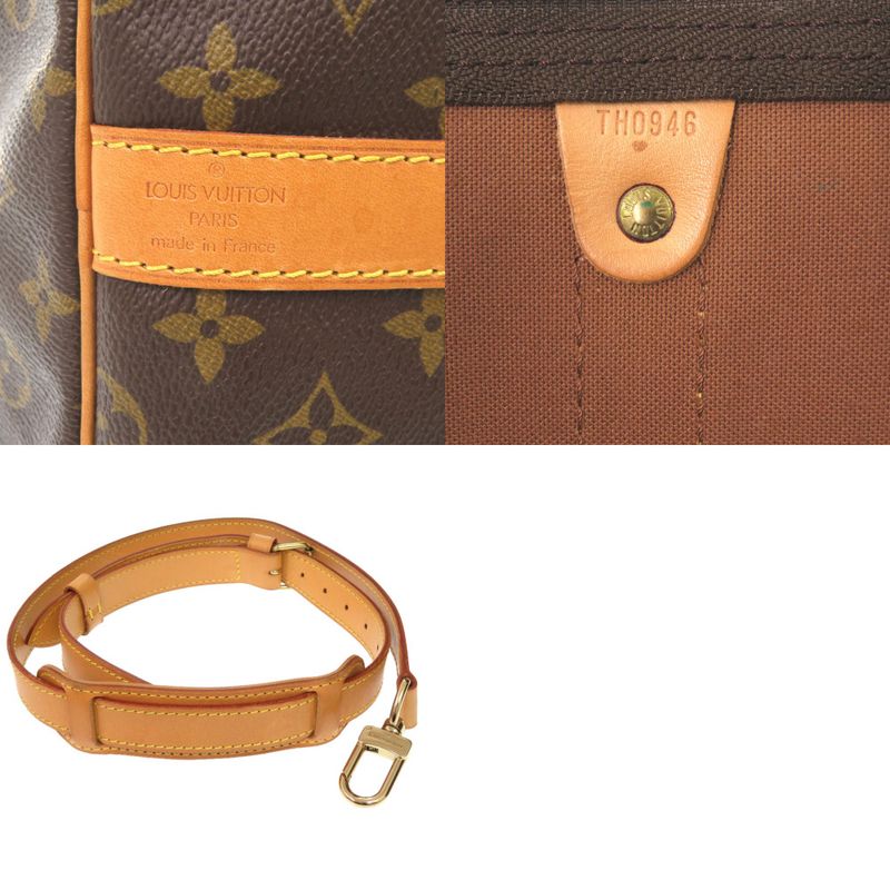 Louis Vuitton Keepall Bandoliere 60 Monogram M41412 Boston Bag LV 1188 Louis