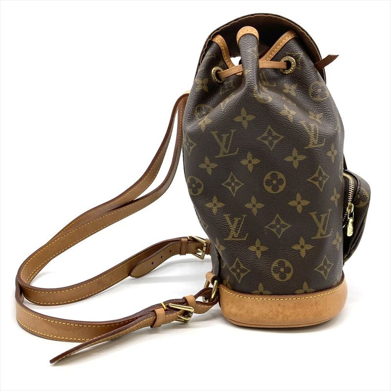 Louis Vuitton Montsourismm Backpack Monogram Canvas M51136 Brown Gold Hardware