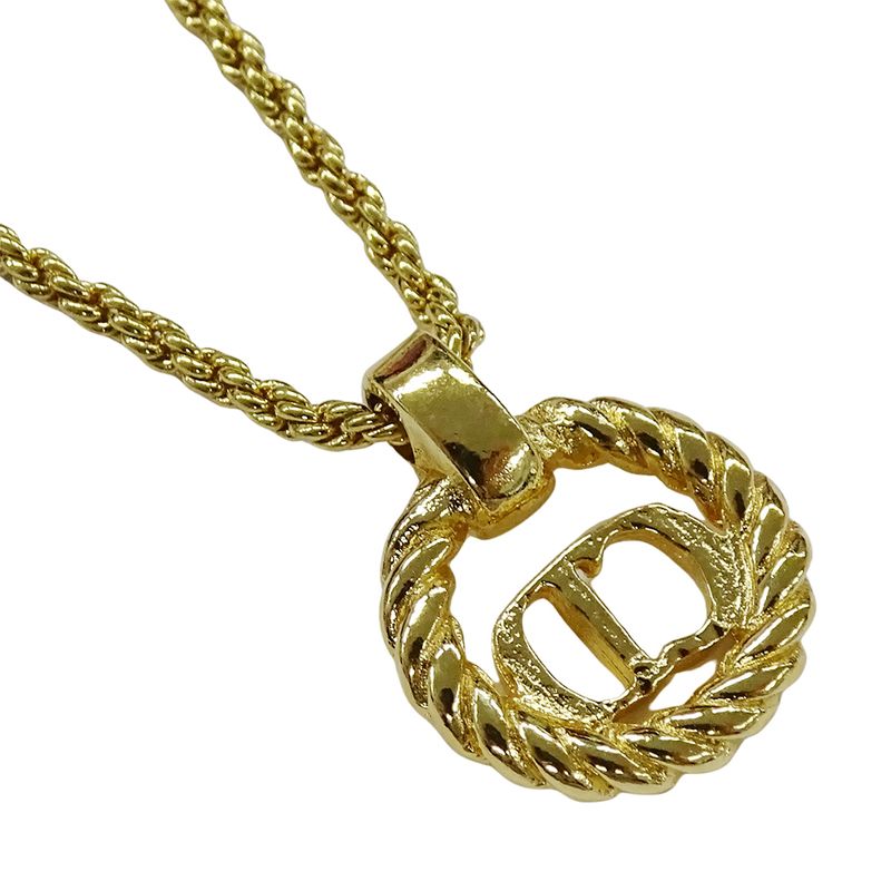 Dior Necklace Women's Brand CD Logo GP Gold Accessories