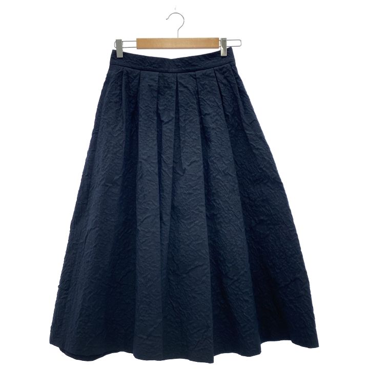 Christian Dior 121j18a3667 Puffy Jacquard Skirt Women's Navy I 42