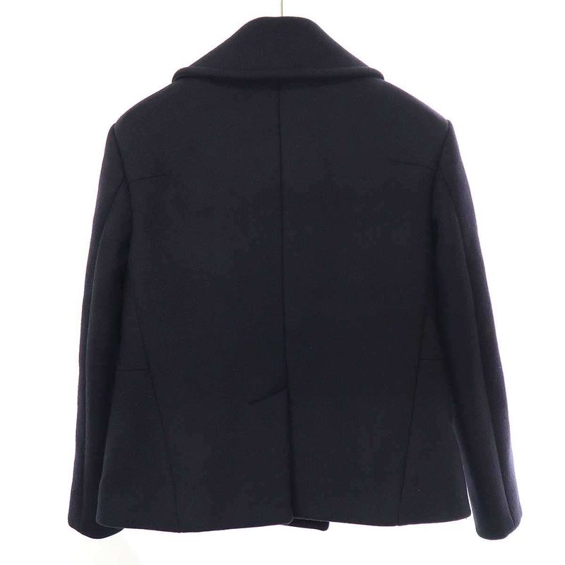 Celine by Phoebe Philo 15aw Melton Wool Short P Coat Navy 34