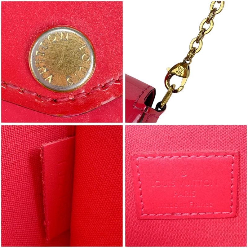Louis Vuitton Pochette Felicie Chain Shoulder Bag Chain Wallet Vernis Patent