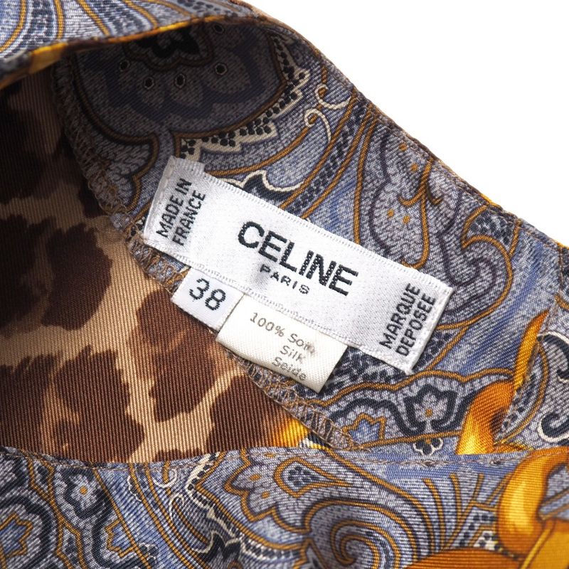 OLD Celine Old Celine Vintage Blouse Size 38 All Silk Scarf Pattern Paisley