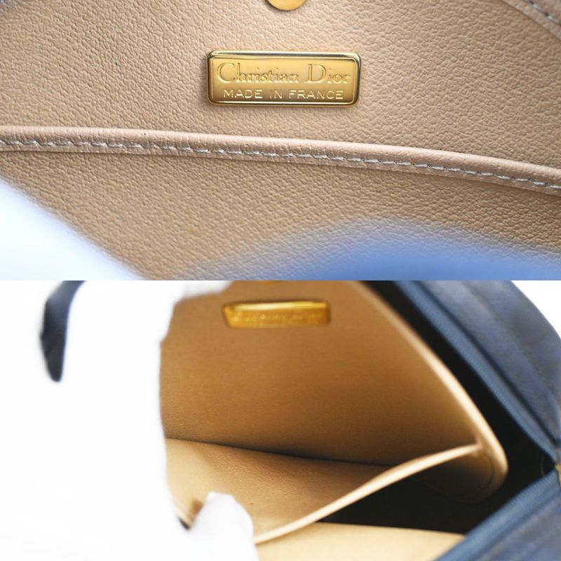 Christian DIOR Shoulder Bag Navy Leather 32ka674