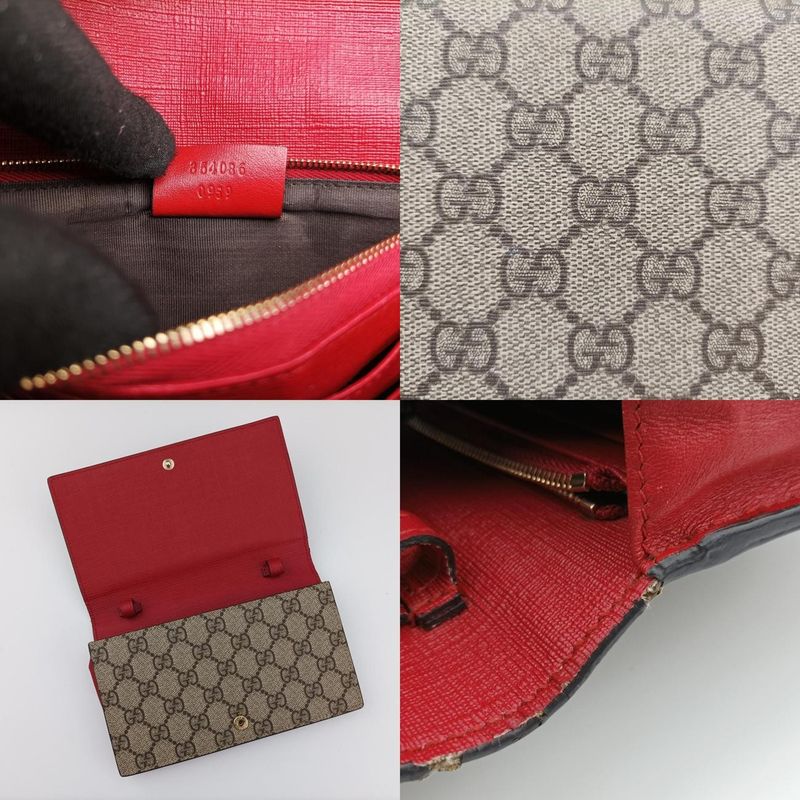 Guccigg Supreme Beige And Red PVC Coated Canvas 354086